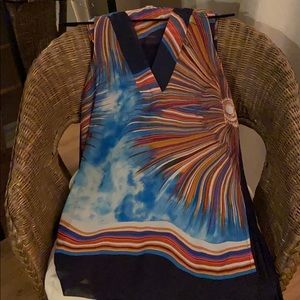 Colourful long tank top